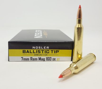 Nosler 7mm Rem Mag Ammunition NOS43461 160 Grain Ballistic Tip 20 Rounds