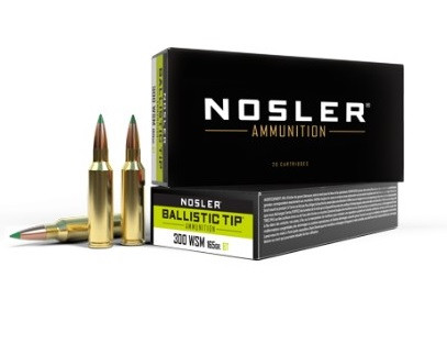 Nosler 300 WSM Ammunition NOS61035 165 Grain Ballistic Tip 20 Rounds