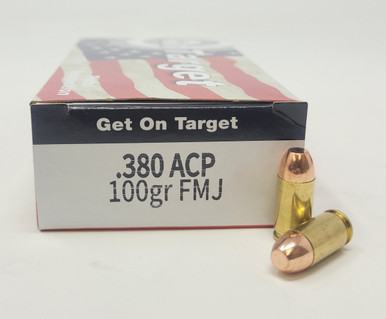 On Target 380 Auto Ammunition OT380ACP50 100 Grain Full Metal Jacket PACK 500 Rounds