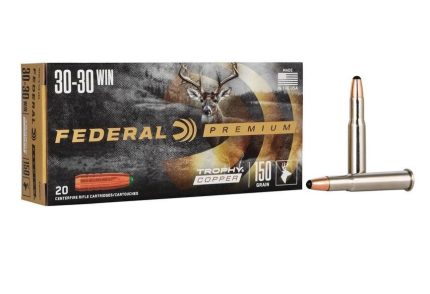 Federal Premium 30-30 Win Ammunition P3030TC1 150 Grain Trophy Copper Hollow Point 20 Rounds