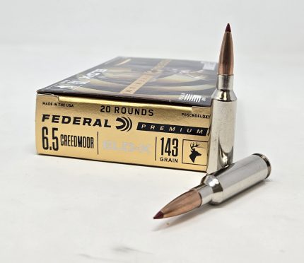 Federal Premium 6.5mm Creedmoor Ammunition P65CRDELDX1 143 Grain ELD-X Ballistic Tip 20 Rounds