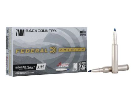 Federal Premium 7mm Backcountry Ammunition Terminal Ascent P7BCTA3 170 Grain Ballistic Tip 20 Rounds