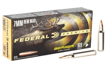 Federal 7mm Rem Mag Ammunition P7RBCH1 168 Grain Berger Hybrid Hunter 20 Rounds