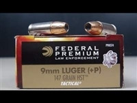 Federal 9mm +P HST Tactical P9HST4 147 Grain Jacketed Hollow Point CASE 1000 rounds