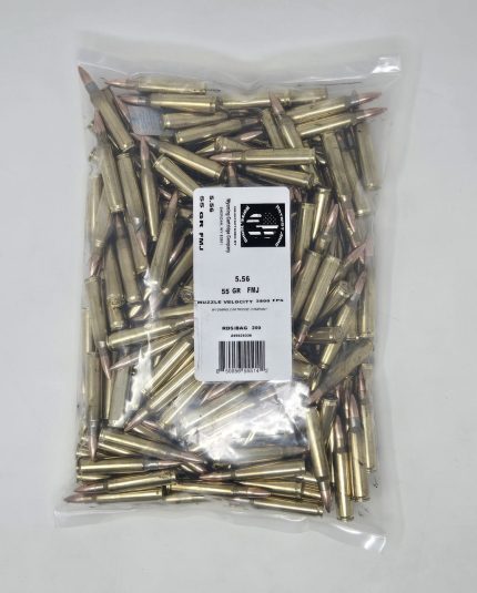 Patriot Ammo 5.56x45mm NATO Ammunition PA556FMJBAG200 55 Grain Full Metal Jacket BULK 200 Rounds