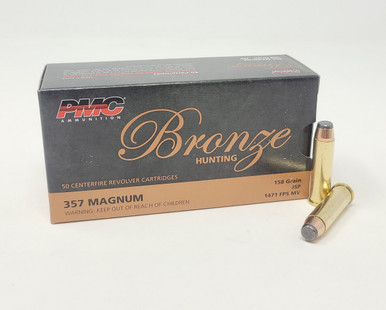 PMC 357 Magnum Ammunition PMC357A 158 Grain Jacketed Soft point PACK 500 Rounds