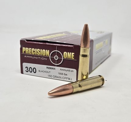 Precision One 300 AAC Blackout Ammunition *REMAN* Target PONE1727 150 Grain Full Metal Jacket 20 Rounds