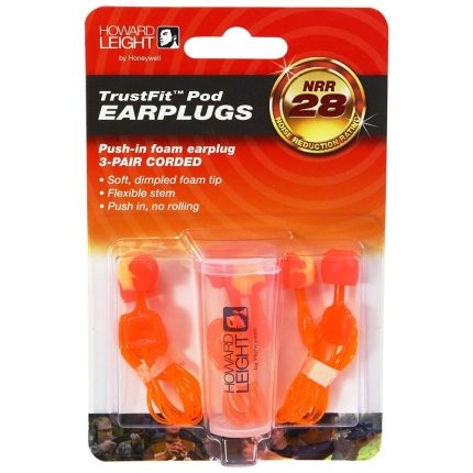 Howard Leight TrustFit Pod Earplugs R-02237 28NRR Corded 3 Pair