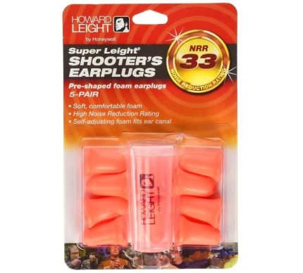 Howard Leight Super Leight Shooter's Earplugs R-84133 33 NRR 5 Pair