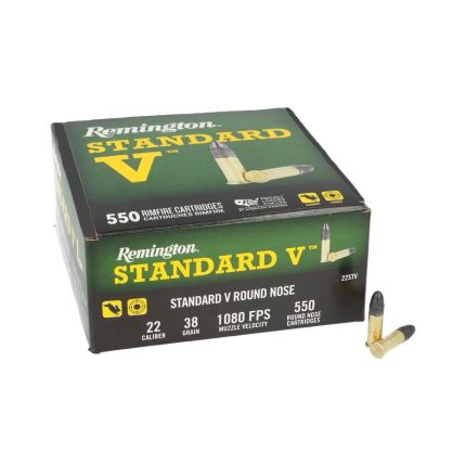 Remington 22 LR Ammunition Standard V R20988 38 Grain Lead Round Nose 550 Rounds