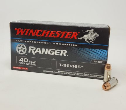 Winchester 40 S&W Ammunition Ranger RA40T 180 Grain T-Series Jacketed Hollow Point CASE 500 rounds