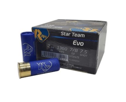 Rio 12 GA Star Team RIOST2475 2-3/4" #7.5 Shot 7/8 oz 1360fps Case 250 rounds