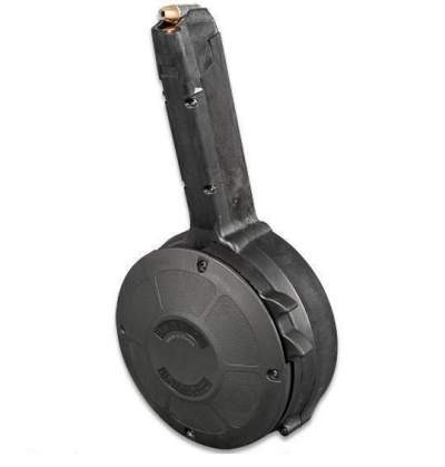 RWB 9mm Magazine 50-Rounder Drum Compatible With Glock GL9MM50RD (Black)