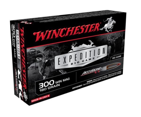 Winchester 300 Win Mag Ammunition Expedition Big Game S300WMCT 180 Grain Accubond CT Ballistic Tip 20 Rounds