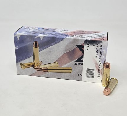 Sigma Ammo 44 Mag Ammunition SA44MAGFP 240 Grain Flat Point Full Metal Jacket 50 Rounds