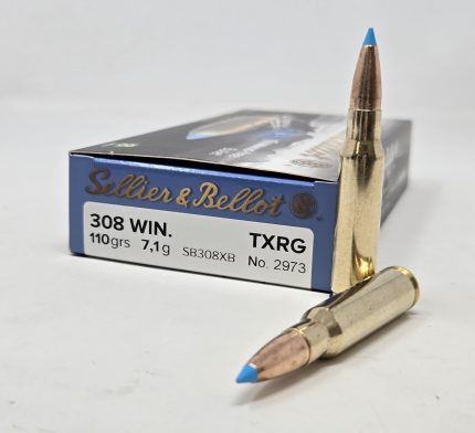 Sellier & Bellot 308 Win Ammunition Exergy Blue SB308XB 110 Grain Lead Free Ballistic Tip 20 Rounds