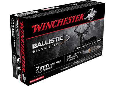 Winchester 7mm Mag Supreme SBST7A 140 gr Ballistic Silver Tip 20 rounds