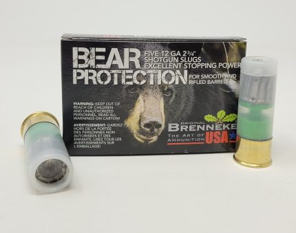 Brenneke 12 Gauge Ammunition Bear Protection SL122BP 2-3/4" Slug 1-1/4oz 1476fps 5 Rounds