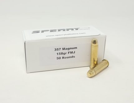 Sperry Ballistics 357 Magnum Ammunition SPY357MAGFMJ 158 Grain Full Metal Jacket 50 Rounds