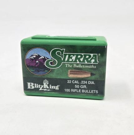 Sierra 22 Cal (.224 Dia) Reloading Bullets Blitzking  SRAA1450 50 Grain Ballistic Tip 100 Pieces