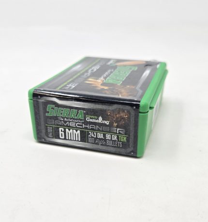Sierra 6mm (.243 Dia) Reloading Bullets Tipped Gameking SRAA4100 90 Grain Ballistic Tip 100 Pieces
