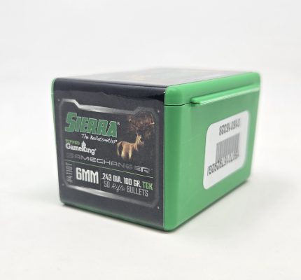 Sierra 6mm (.243 Dia) Reloading Bullets Tipped Gameking SRAA4110T 100 Grain Boat Tail Ballistic Tip 50 Pieces