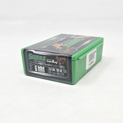 Sierra 6mm (.243 Dia) Reloading Bullets Tipped Gameking SRAA4110T 100 Grain Boat Tail Ballistic Tip
