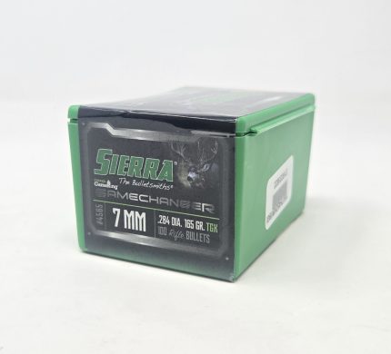 Sierra 7mm (.284 Dia) Reloading Bullets Tipped Gameking SRAA4565 165 Grain Boat Tail Ballistic Tip 100 Pieces