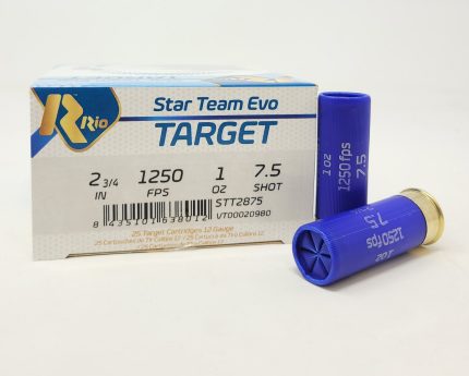 Rio 12 Gauge Ammunition Star Team Evo Target STT2875CASE 2-3/4" #7.5 Shot 1oz 1250fps CASE 250 Rounds