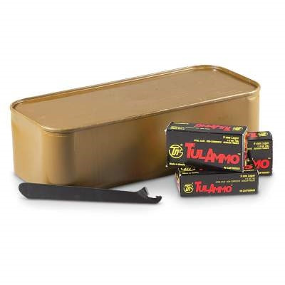 Tula 9mm Luger Ammunition 115 Grain Full Metal Jacket Spam Can 900 rounds