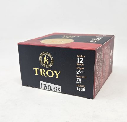 Troy 12 Gauge Ammunition TROY1212575 2-3/4" #7.5 Shot 1-1/4oz 1300fps CASE 250 Rounds