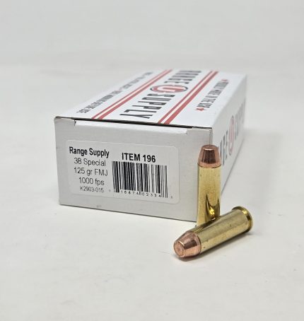 Underwood 38 Special Ammunition Range Supply UW196 125 Grain Full Metal Jacket 50 Rounds