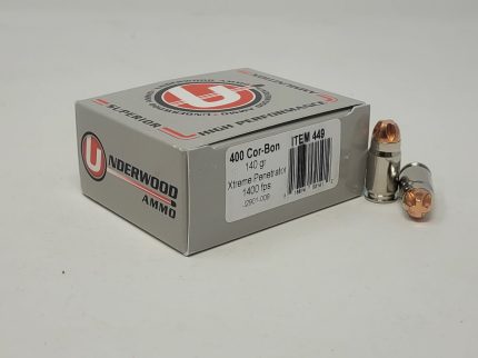 Underwood 400 Cor Bon Ammunition UW449 130 Grain Xtreme Penetrator 20 Rounds