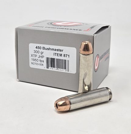Underwood 450 Bushmaster Ammunition UW871 300 Grain XTP Jacketed Hollow Point 20 Rounds