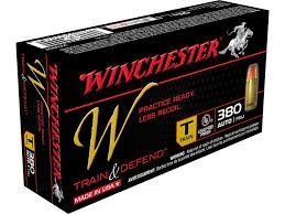Winchester 380 Auto Train W380T CASE 95 gr 500 rounds