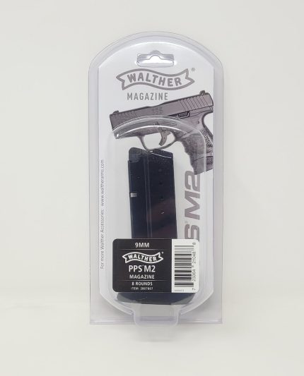 Walther Arms 9mm Factory Replacement Magazine For PPS M2 WAL2807807 8 Rounder (Black)