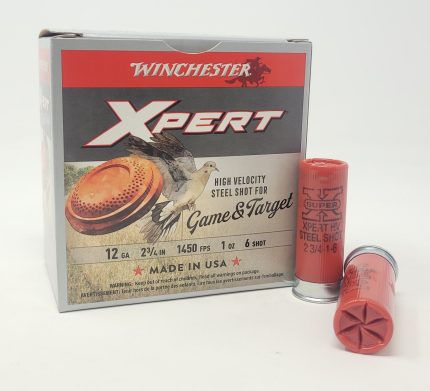 Winchester 12 Gauge Ammunition Xpert High Velocity Steel WE12GTHV6 2-3/4" #6 Shot 1oz 1450fps 25 Rounds