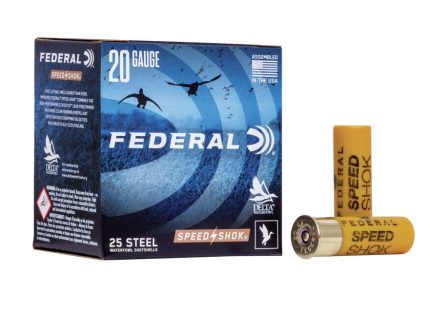 Federal 20 Gauge Ammunition Speed-Shok Steel Waterfowl WF2084 2-3/4" #4 Shot 3/4oz 1425fps 25 Rounds