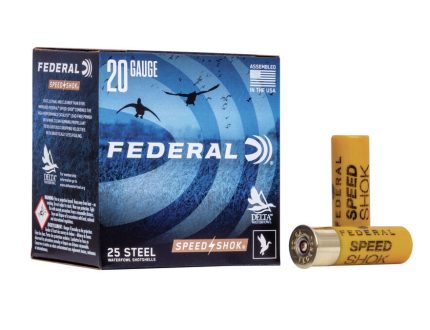 Federal 20 Gauge Ammunition Speed-Shok Steel Waterfowl WF2086 2-3/4" #6 Shot 3/4oz 1425fps 25 Rounds
