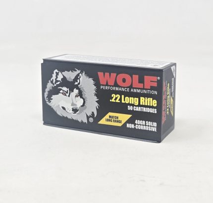 Wolf 22 LR Ammunition Match Long Range WPA22MLR 40 Grain Solid Point 50 Rounds