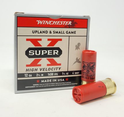 Winchester 12 Gauge Ammunition Super-X High Velocity X12HV4 2-3/4" #4 Shot 1-1/4oz 1450fps 25 Rounds