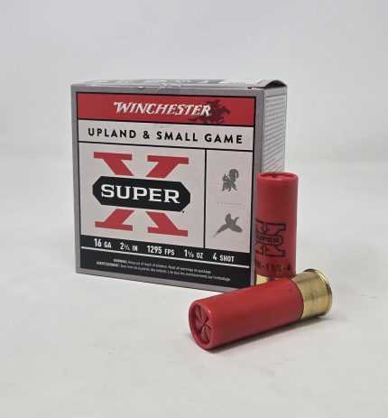 Winchester 16 Gauge Ammunition Super-X High Brass X16H4 2-3/4" #4 Shot 1-1/8oz 1295fps 25 Rounds