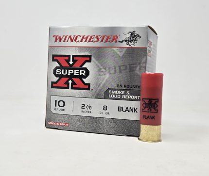 Winchester 10 Gauge Ammunition Super X BLANKS XBP10W 2-7/8" BLANK Smoke & Loud Report 25 Rounds