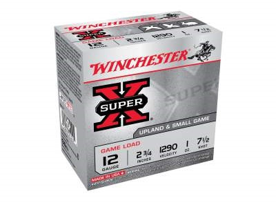 Winchester 12 Gauge Ammunition Super-X Upland Game XU127 2-3/4" 1oz 1290fps #7.5 250 rounds