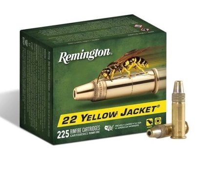 Remington 22 LR Ammunition Yellow Jacket YJ225 33 Grain Truncated Cone Hollow Point 225 Rounds