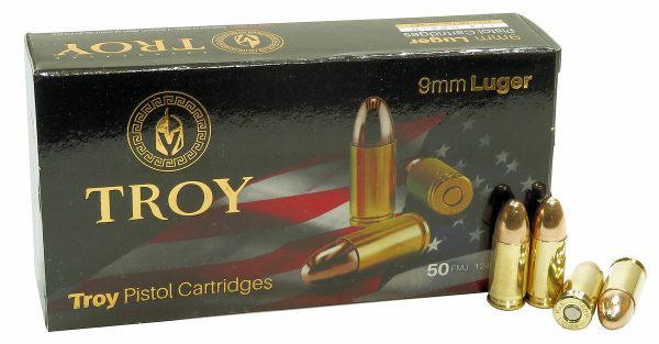 YTR 9mm Luger Ammunition YTR9MMFMJ 124 Grain Full Metal Jacket Case 1000 Rounds