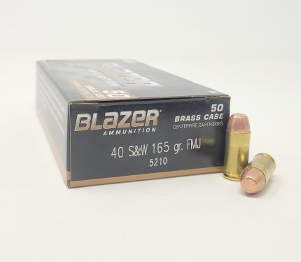 CCI Blazer Brass 40 S&W CCI5210 165gr FMJ CASE 1000 rounds