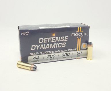 Fiocchi 44 Special Ammunition Defense Dynamics 44SA 200 Grain Semi-Jacketed Hollow Point CASE 500 Rounds