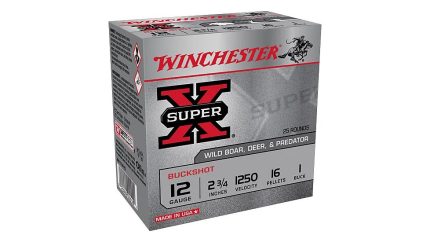 Winchester 12 Gauge Ammunition Super-X XB121VP25 2-3/4" #1 Buckshot 16 Pellet 1250fps Value Pack 25 Rounds